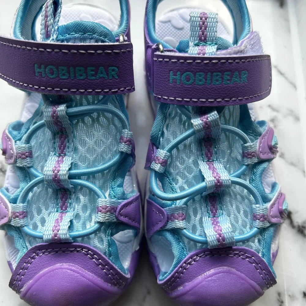 Hobibear Like New Kids Blue and Purple Sandals